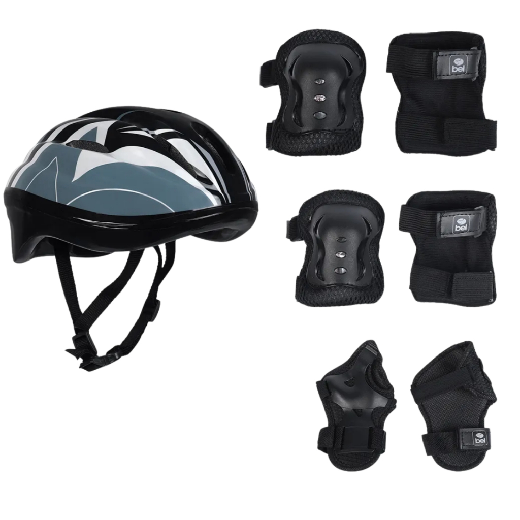 Kit Radical de Proteção com Capacete EPS (M) e Redinha – Adulto ou Juvenil