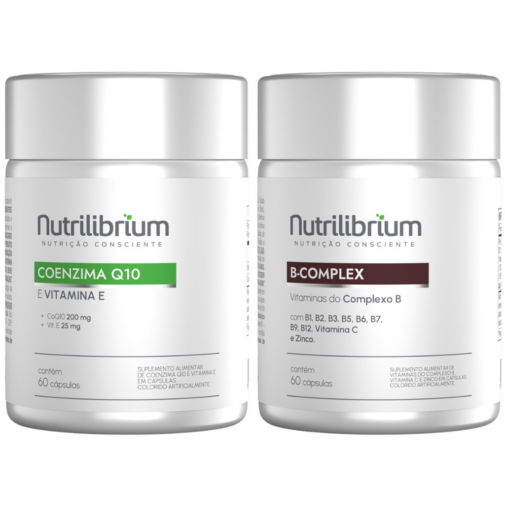 Kit Coenzima Q10 60 Caps + Vitaminas Complexo B 60 Caps Nutrilibrium