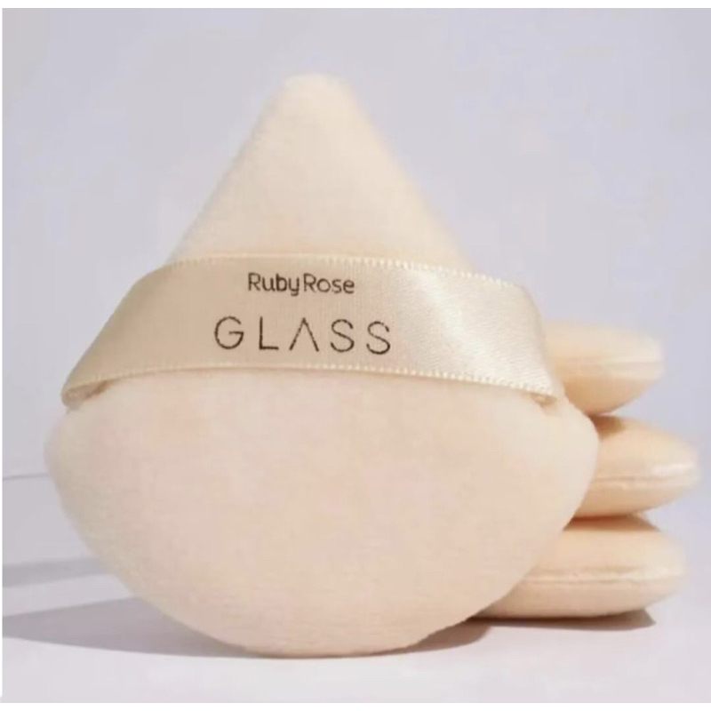 Esponja Para Maquiagem Aveludada RubyRose Silk Skin Aplicador de Pó com Toque Suave em Oferta na Shopee