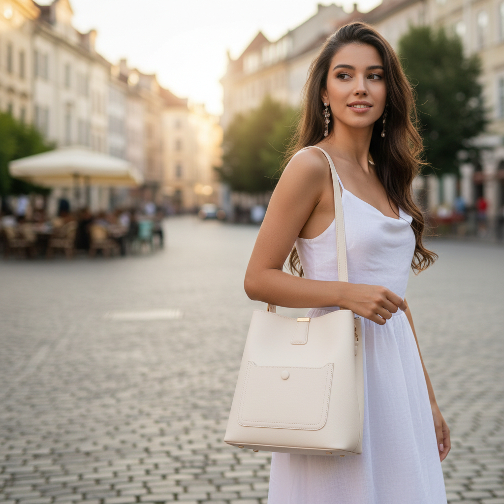 Bolsa Feminina LaytonVivian simples estiloso com alça de tecido extrareforçado L0027 em Oferta na Shopee