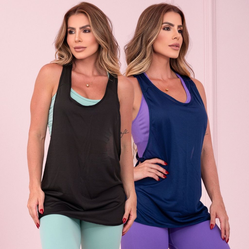 Blusa Regata Feminina Soltinha Academia - Comprar com Melhor Preço em Blusas