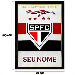 QUADRO DE PAREDE DECORATIVO DO SÃO PAULO COM MOLDURA E ACETATO TAMANHO 32,5 X 24 CM em Oferta na Shopee