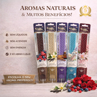 Vareta Mágica Perfumada com 5 unidades - Flexível - Aromático - Difusor de Ambientes - Casa - Carro - Banheiro em Oferta na Shopee