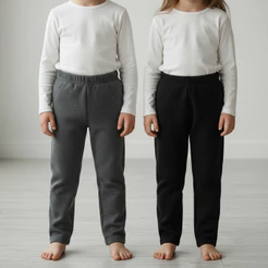 Kit 2 Calças Infantil Moletom Unissex Básica Sem Bolso – Ideal Para Escola e Rotina