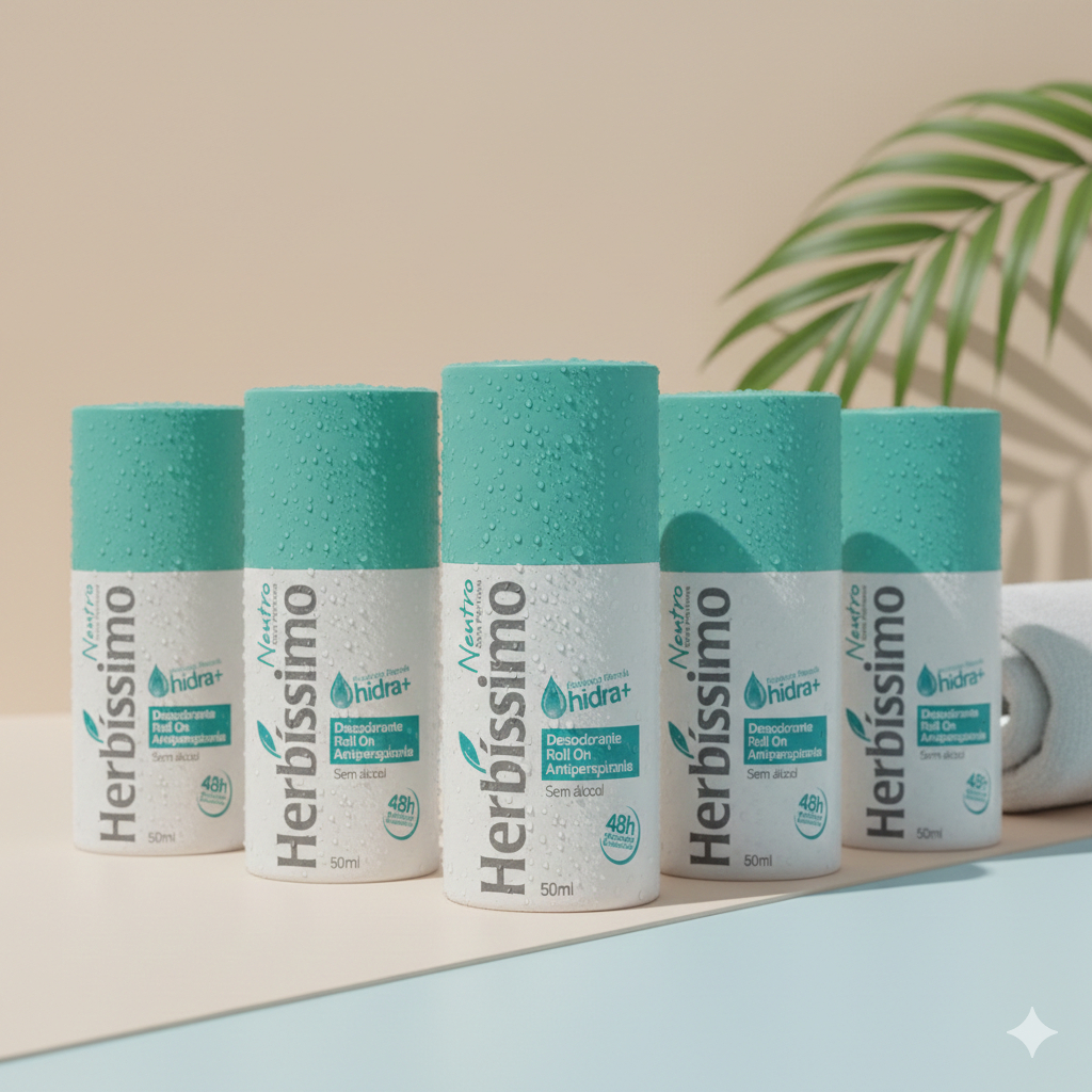 Kit 6 unid - Desodorante Roll-On Herbíssimo Neutro 50Ml em Oferta na Shopee