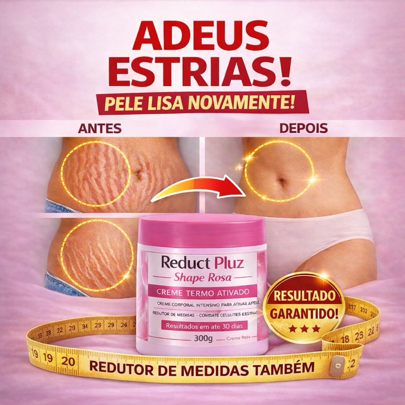Reduct Pluz Shape Rosa  Creme rosa  Termo Ativado Redutor de Medidas 300g em Oferta na Shopee