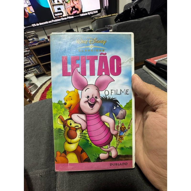 fita Vhs Leitão - o filme - dublado - original - Disney