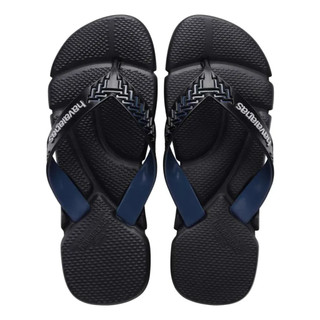 Chinelo Havaianas Power Preto E Azul 2.0 Anatômico Original