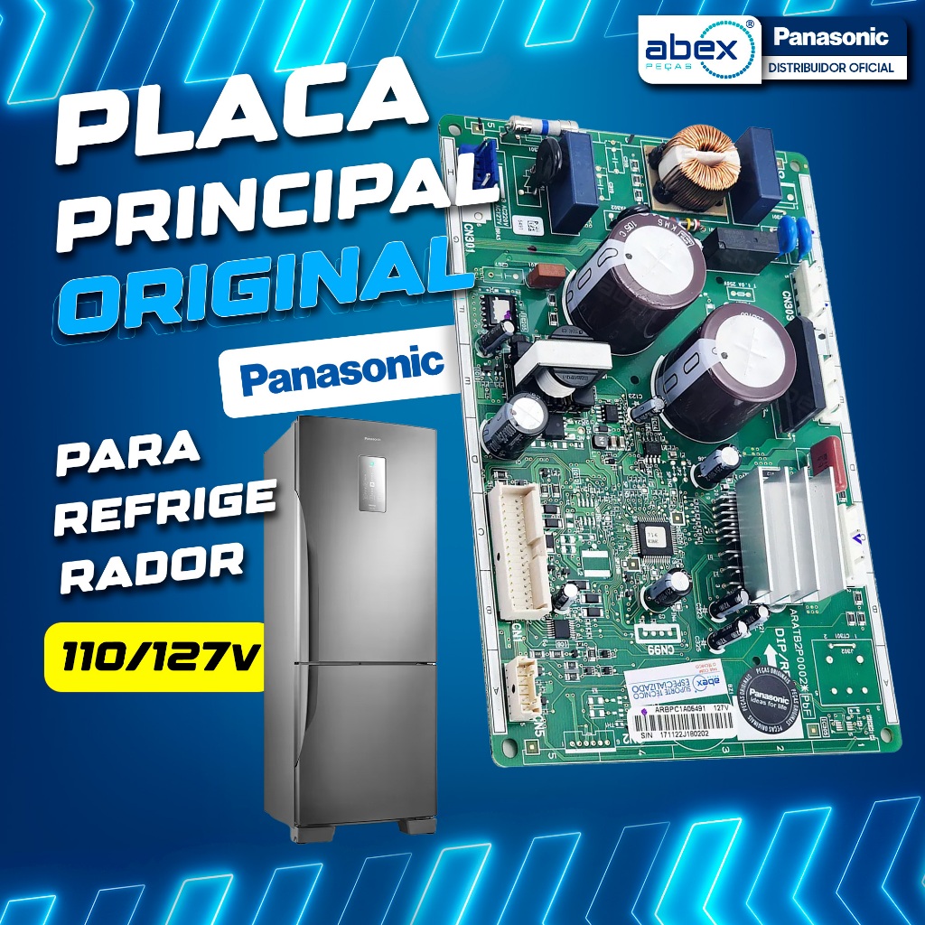 Placa Principal Para Refrigerador Panasonic NR-BB71PVFXA NR-BB71GVFBA ARBPC1A05491 127V Original