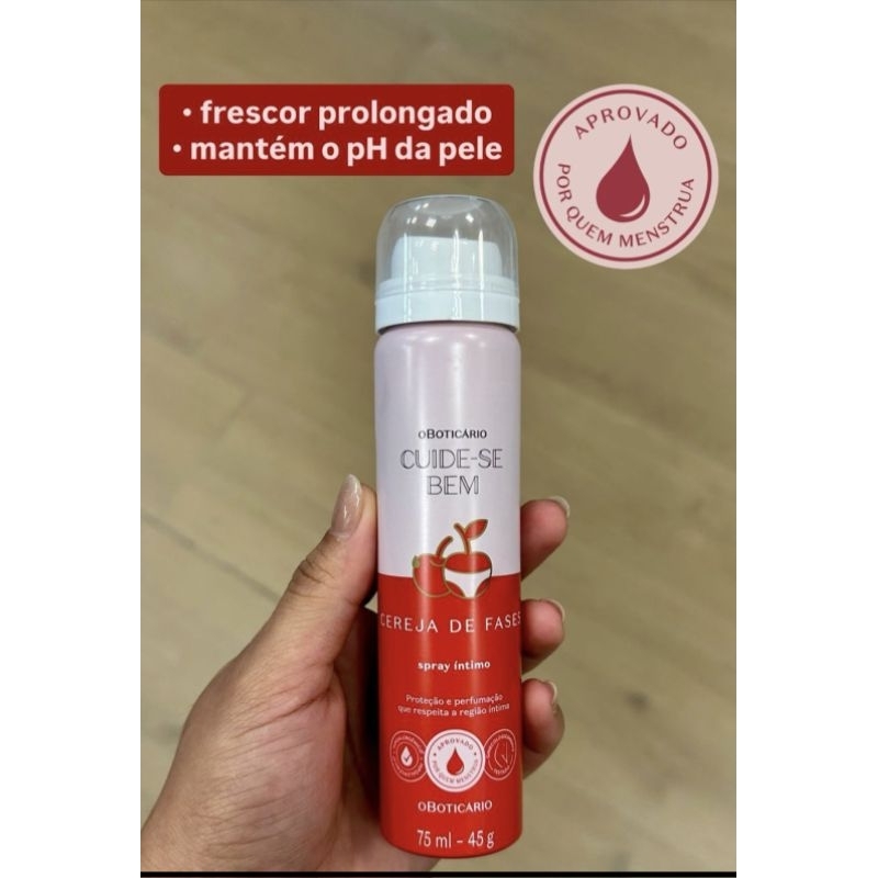 Spray Íntimo Desodorante Cuide-se Bem Cereja De Fases 75ml