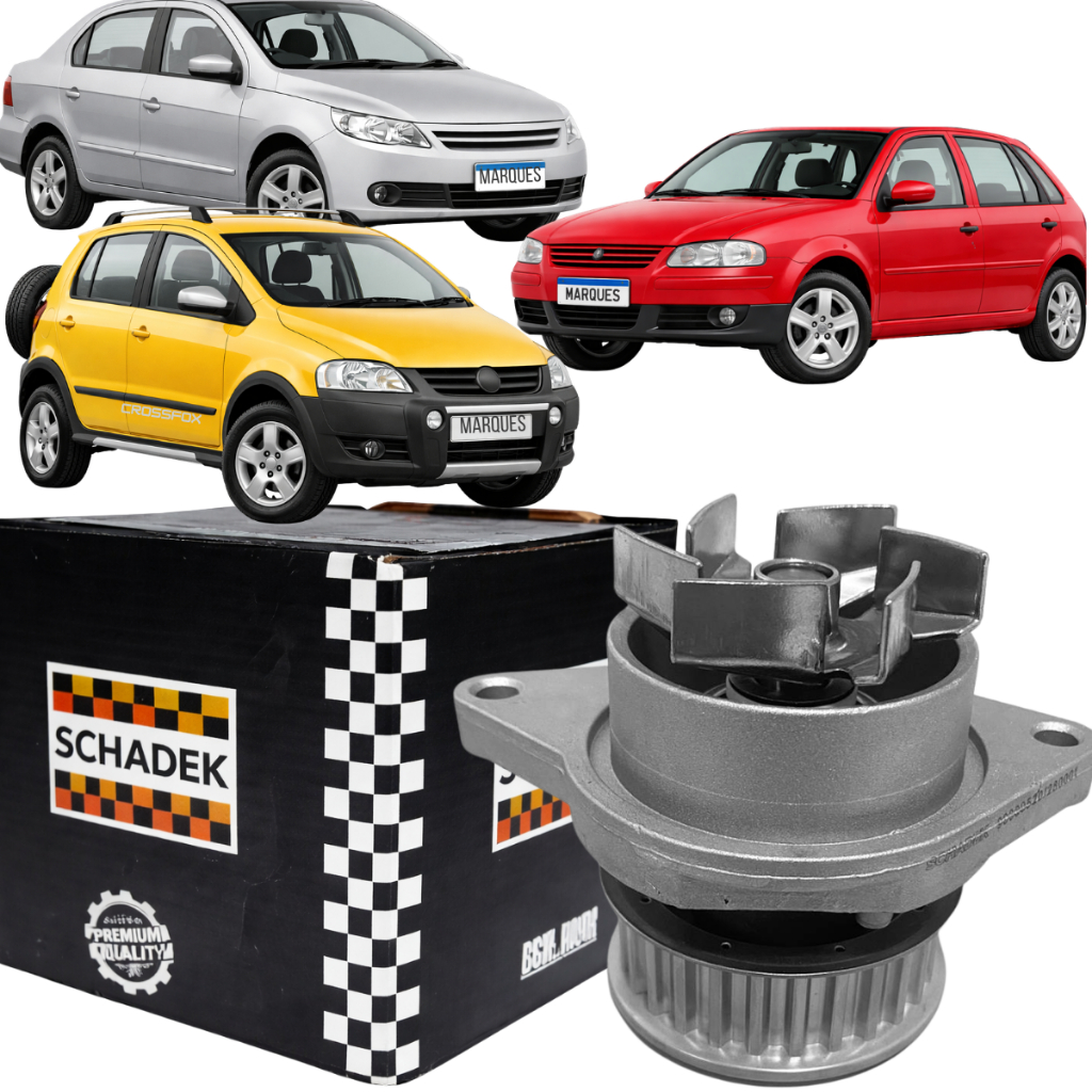 Bomba  de Agua Schadek Vw Crossfox Fox Gol Golf Voyage Kombi Spacefox Saveiro G5 G6 1.0 1.6 Kombi