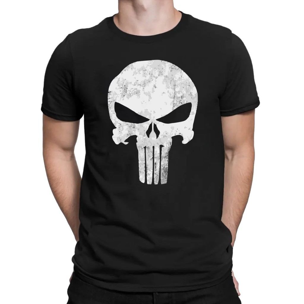 Camiseta Justiceiro Punisher Skull 100% Algodão Premium Unissex T-Shirt Marvel Estampada Masculina Feminina