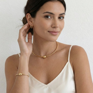 Choker e Pulseira + Brincos Elegante em Oferta na Shopee