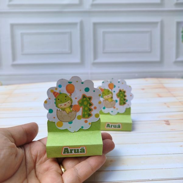 Porta Bis Dublo Personalizados Dino Baby  Lembrancinhas Personalizadas Caixinhas Aniversario Menino
