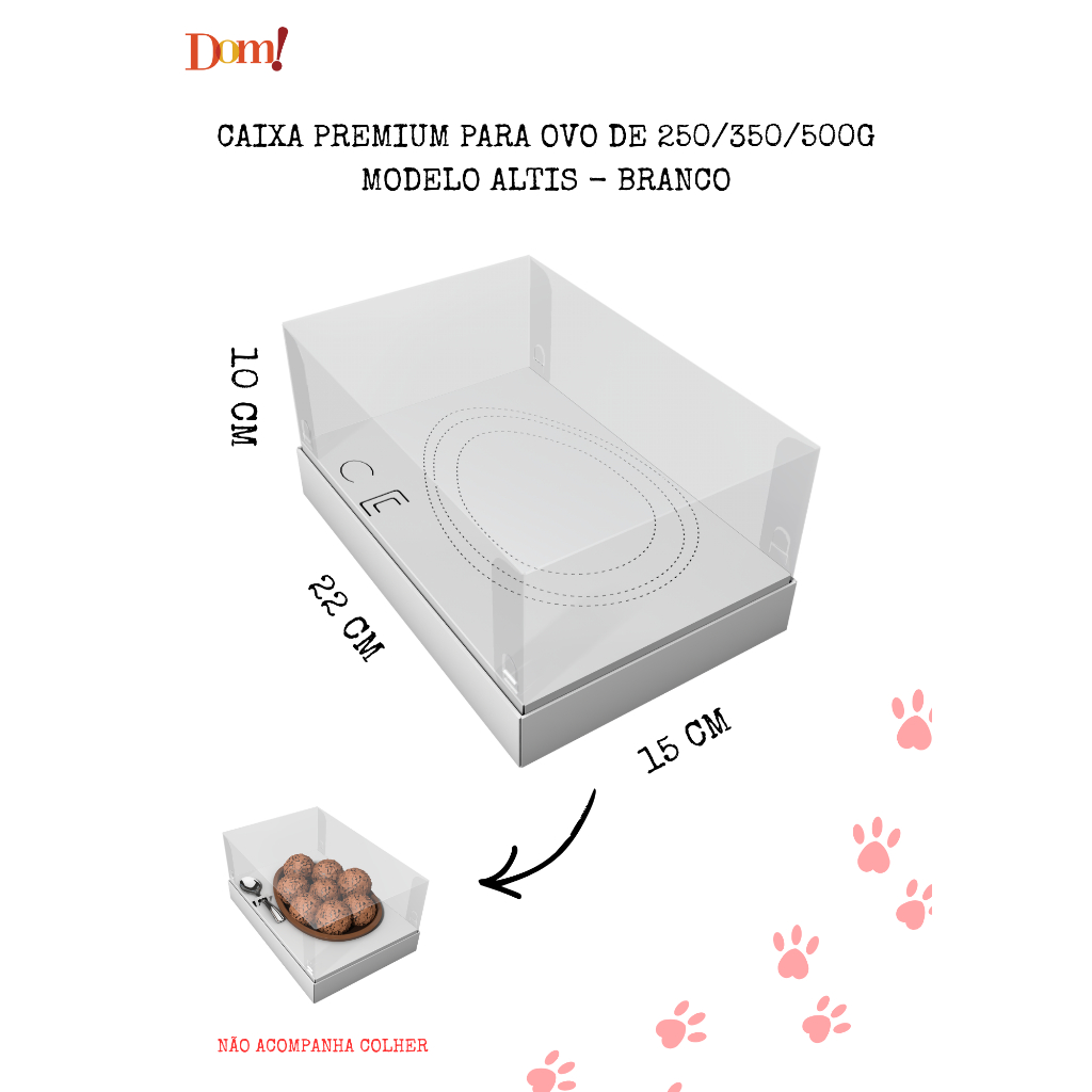 20 un Caixa Ovo De Colher Altis / Páscoa 250g /350g /5 00g Kraft Ou Branco em Oferta na Shopee