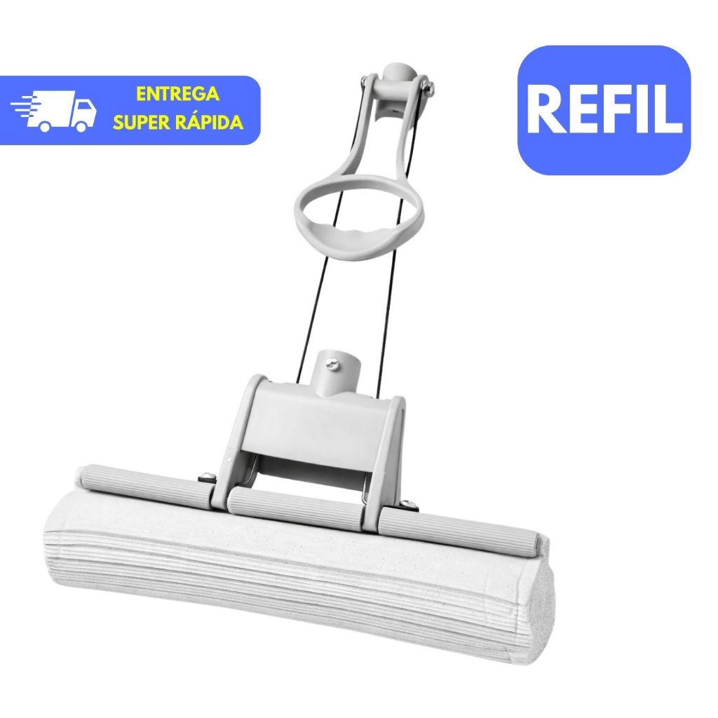 Mop Fácil Refil Rodo Limpeza Geral Plus Lava E Seca Promoção em Oferta na Shopee