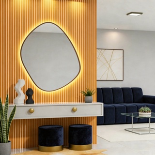 Kit 5 até 200 Painel Ripado Decorativo MDF PREMIUM – Instalação Fácil e Visual Moderno em Oferta na Shopee