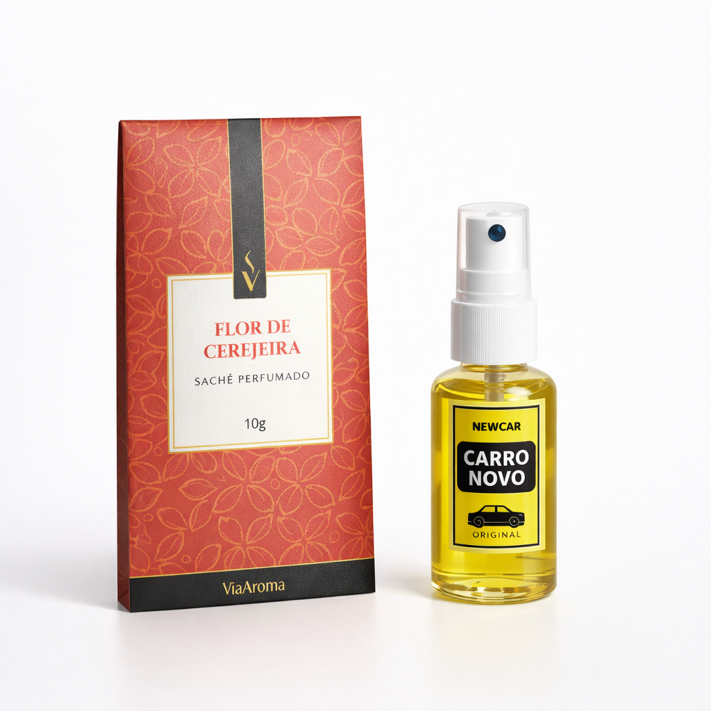 Kit 2 Cheirinho CARRO NOVO + SACHE VIA AROMA