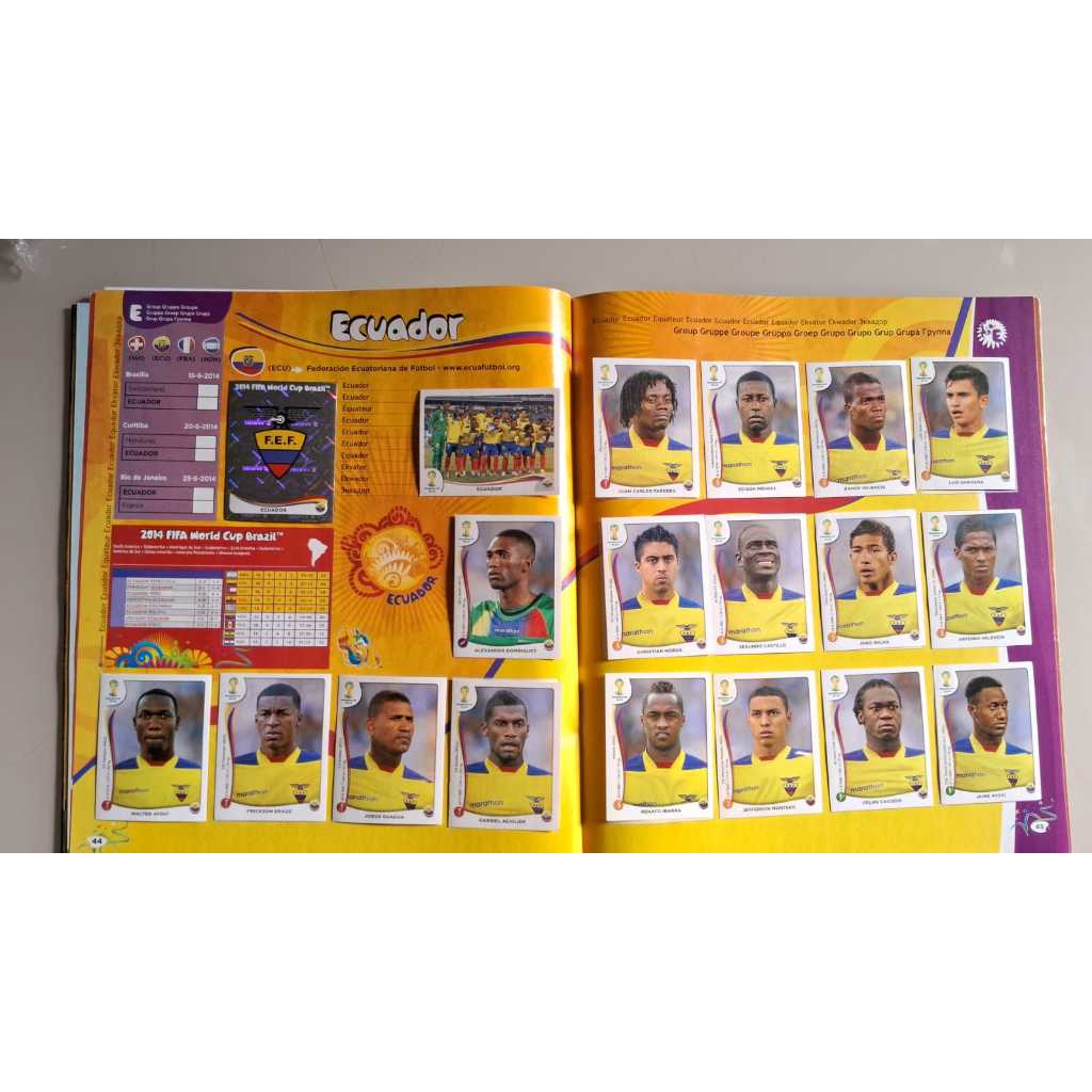 EQUADOR FIGURINHAS COPA DO MUNDO 2014 ( VENDA POR UNIDADE ) ORIGINAIS PANINI