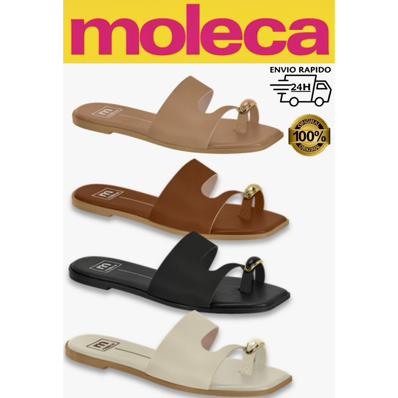 Tamanco Feminino Rasteira Slide Moleca Fivela Dedo Minimal Leve Original