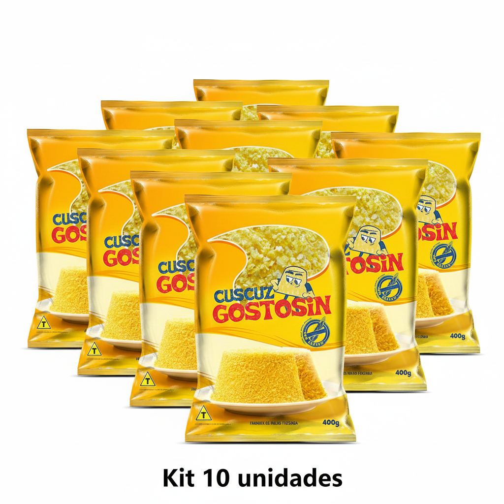 Kit c/ 10 Flocão de Milho Gostosin São Braz - 400g