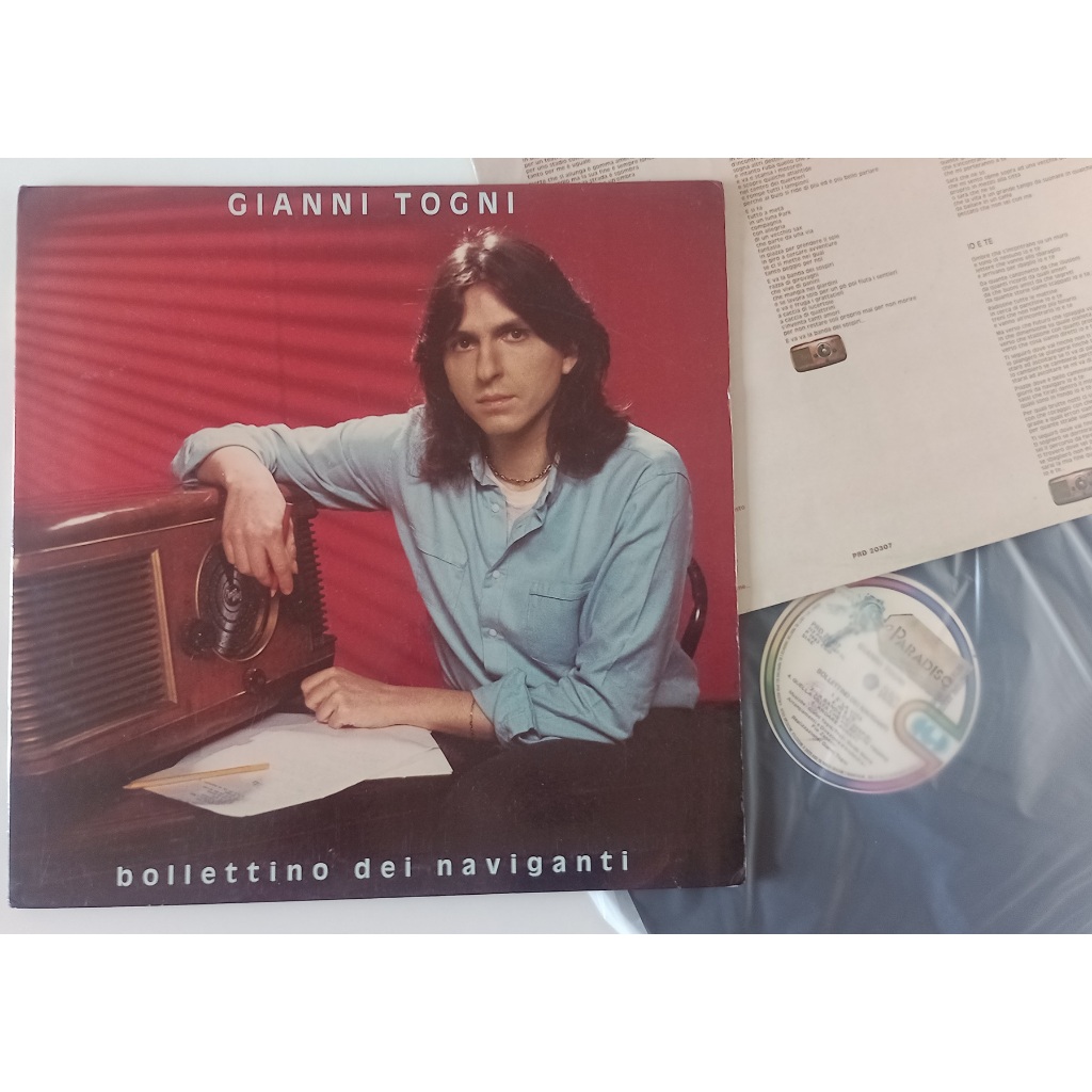 Gianni Togni - Bollettino Dei Naviganti LP vinil italiano original capa dupla papelão duro com encarte