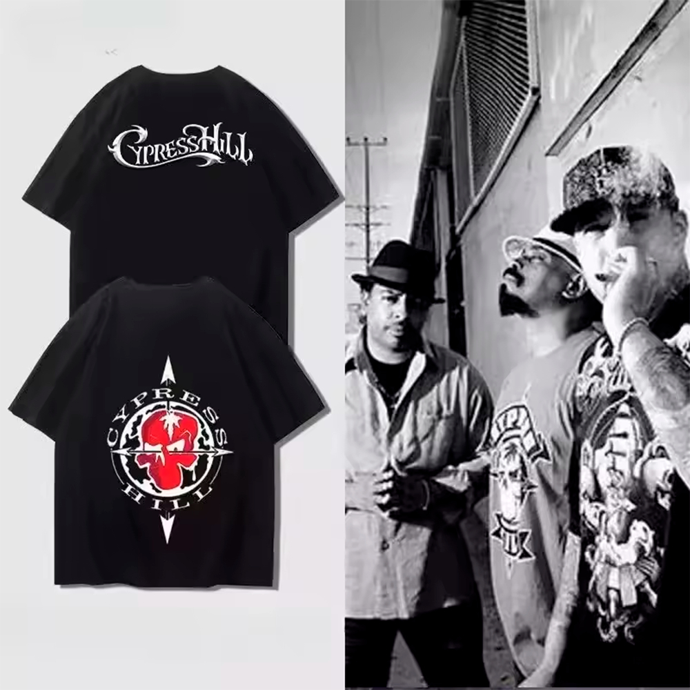 Camiseta Básica e OVERSIZED Banda Simbolo Skull Red Style Cypress Hill Streetwear