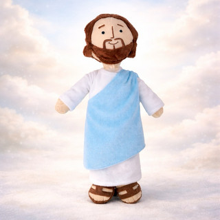 Boneco de Pelúcia Jesus 32cm com Toque Macio e Algodão PP