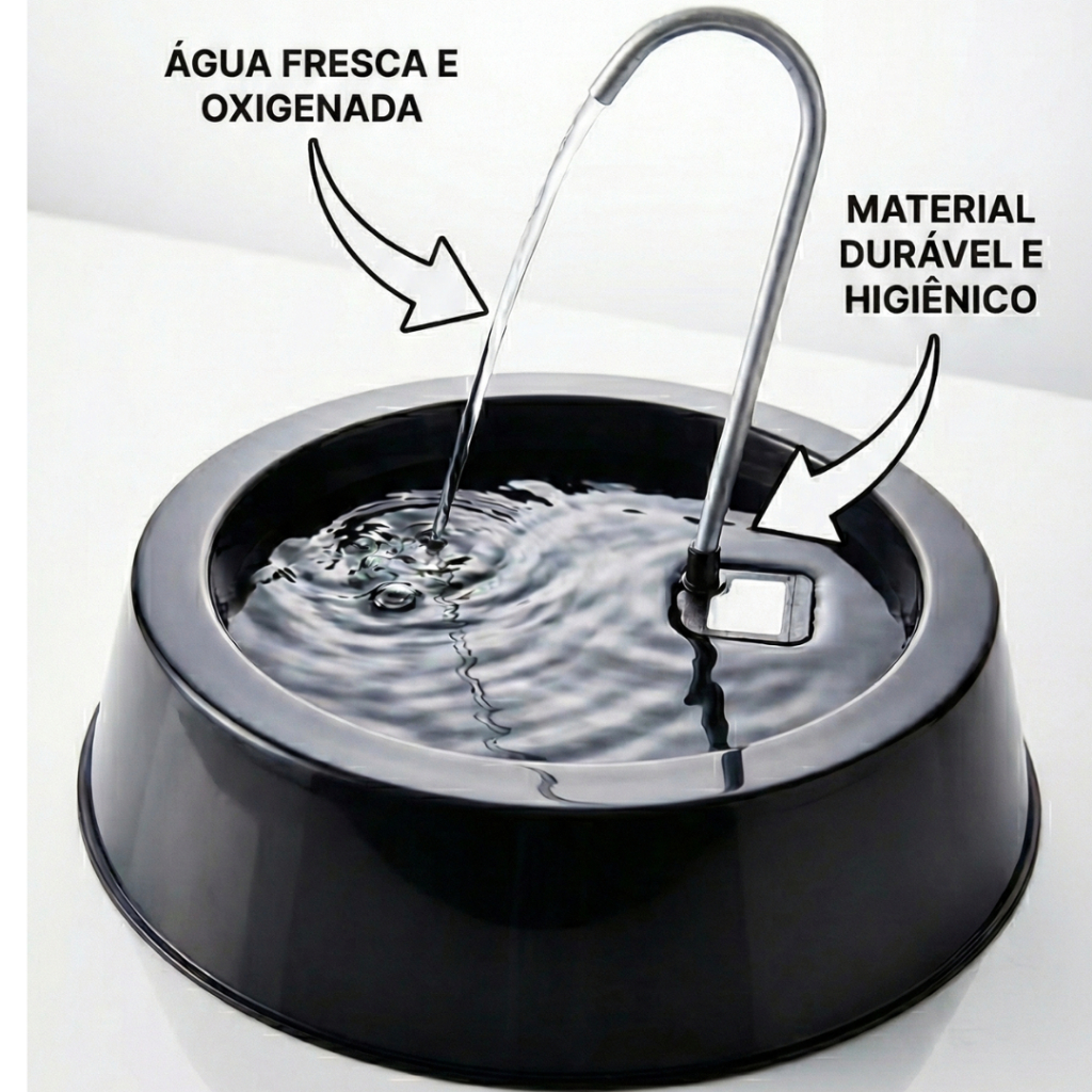 Fonte bebedouro automatico para gatos e caes Bivolt Kit Fonte