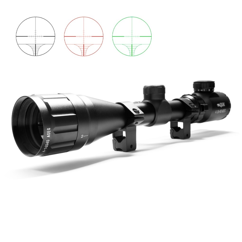 LUNETA TÁTICA QGK 4-16X40 AOEG RETÍCULO ILUMINADO em Oferta na Shopee