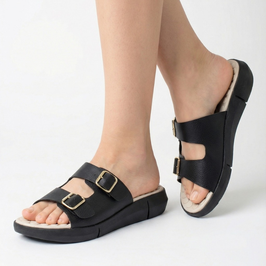 Sandália Feminina Ortopédica Chinelo Anatômico Confortável Massageador Macio Alívio de Esporão