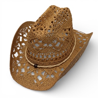 Chapéu de Praia Feminino Moda Boho Chic Handmade Palha Durinha Cowboy Gypsy Virginia em Oferta na Shopee