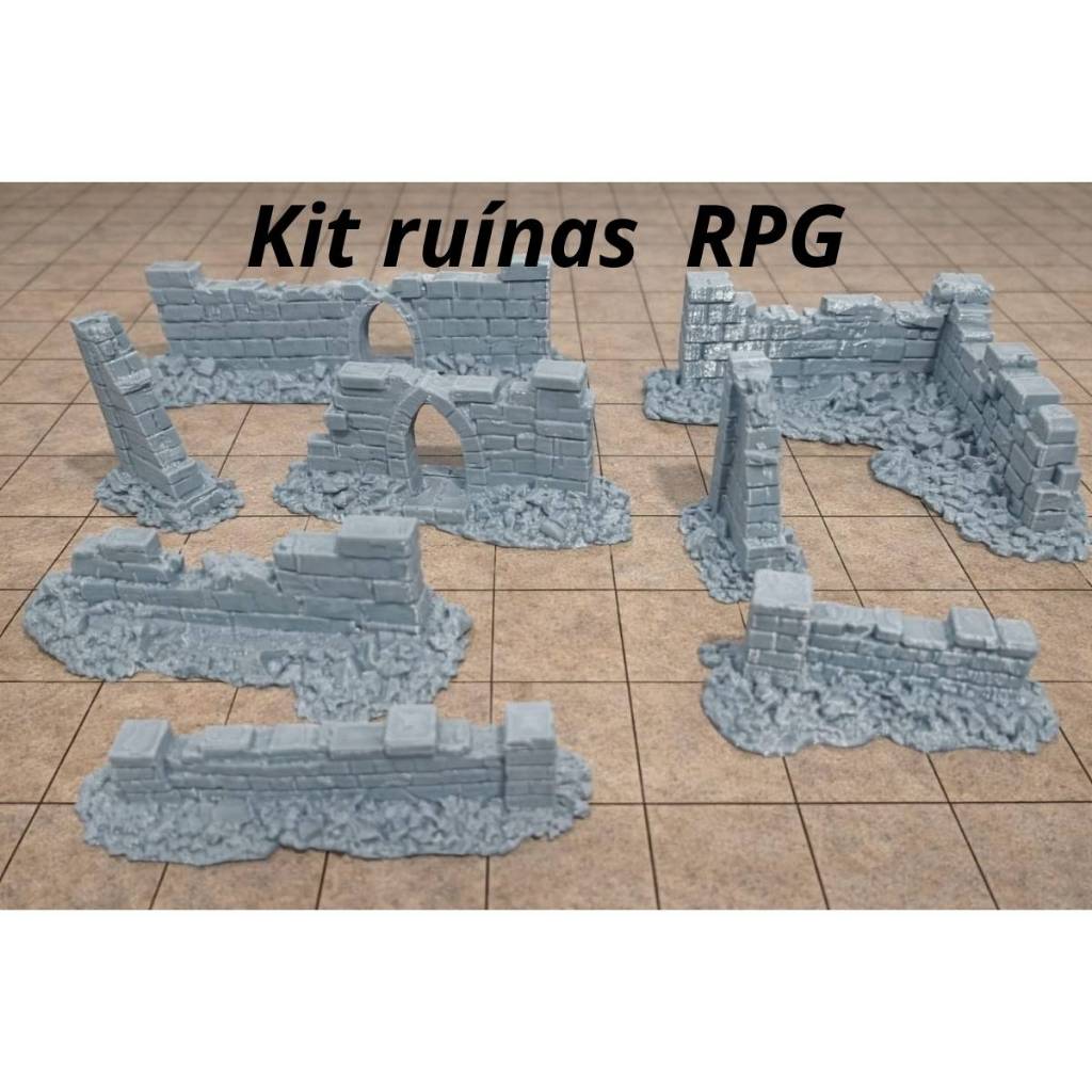 Ruínas RPG 3D FDM – Cenário para RPG de Mesa D&D Pathfinder