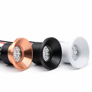 Mini Spot Led Embutido de Alumínio Recuado para Móveis Estante Rose Preto e Branco 3000K Bivolt em Oferta na Shopee