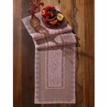 Trilho / Caminho De Mesa Renda Rose / Rosa Retrô 1,50m x 40cm