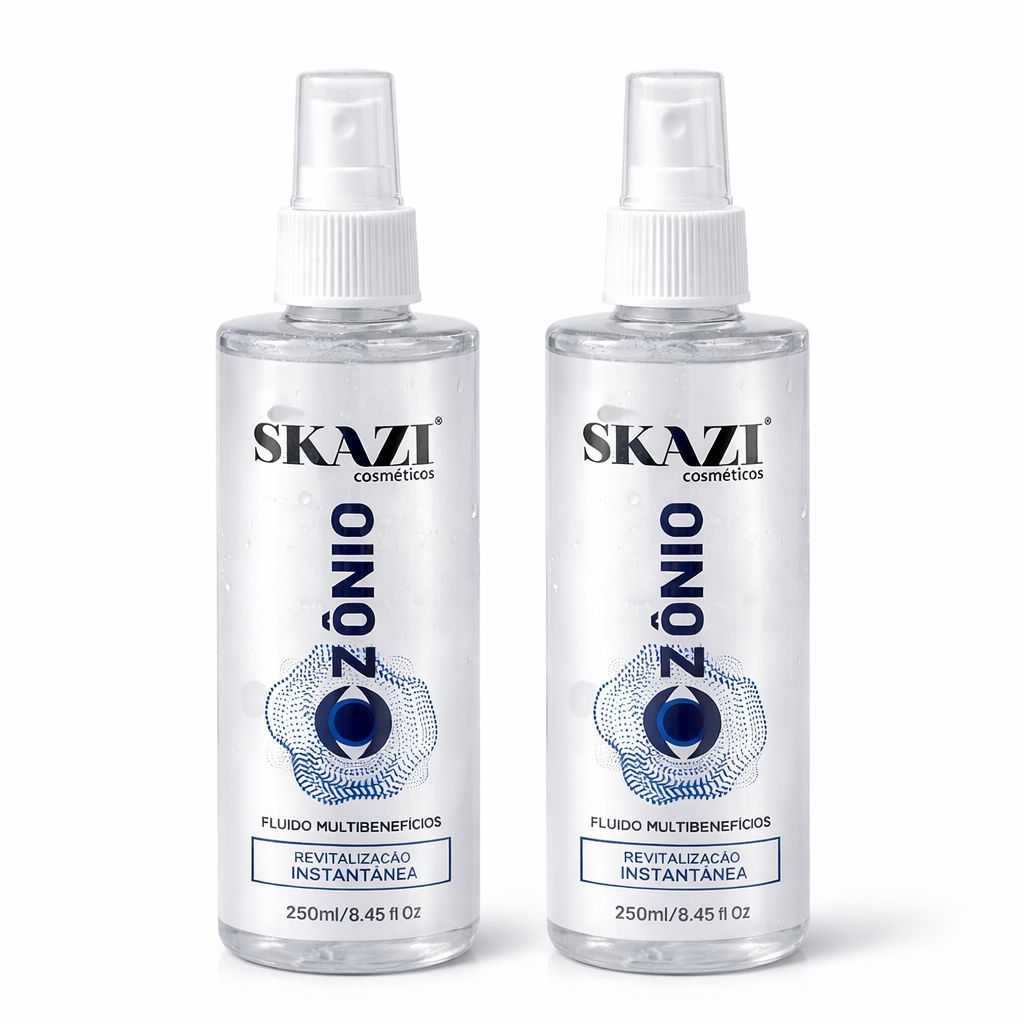 Kit 2 Sprays Ozônio Skazi 250ml – Aminoácidos, Proteção Térmica, Brilho e Revitalização em Oferta na Shopee