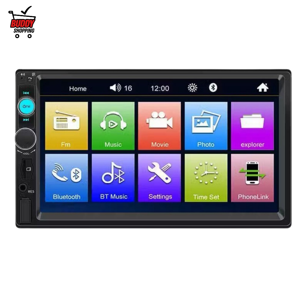MULTIMÍDIA TOUCH SCREEN 7" | Central Automotiva Bluetooth Espelhamento Android
