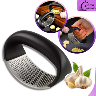 Amassador Espremedor Triturador de Alho em Aço Inox Premium Manual Cozinha Restaurante em Oferta na Shopee