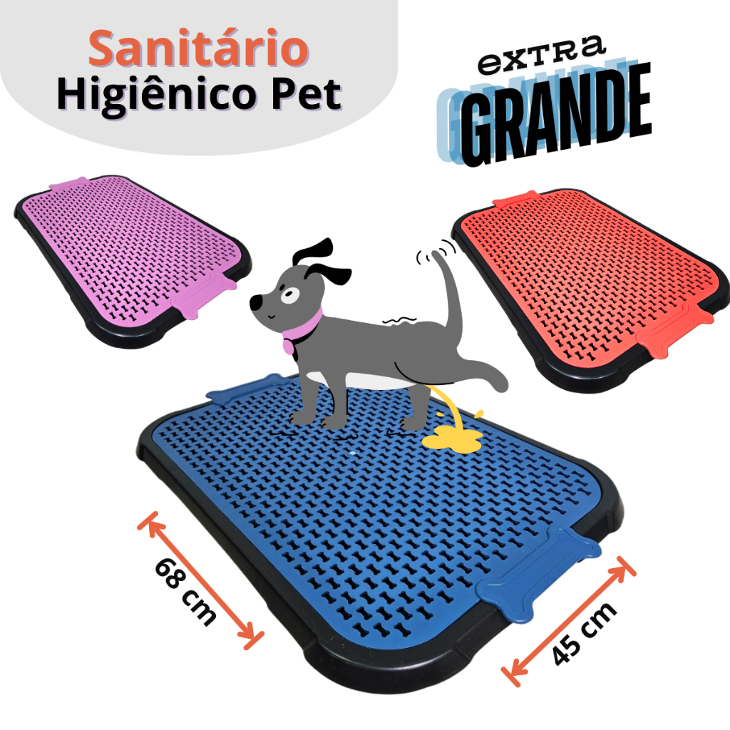 Sanitário Higiênico Lavável Pet Xixi Sim Gato Cães Banheiro de Cachorro Sanitário Canino - Brie Pet