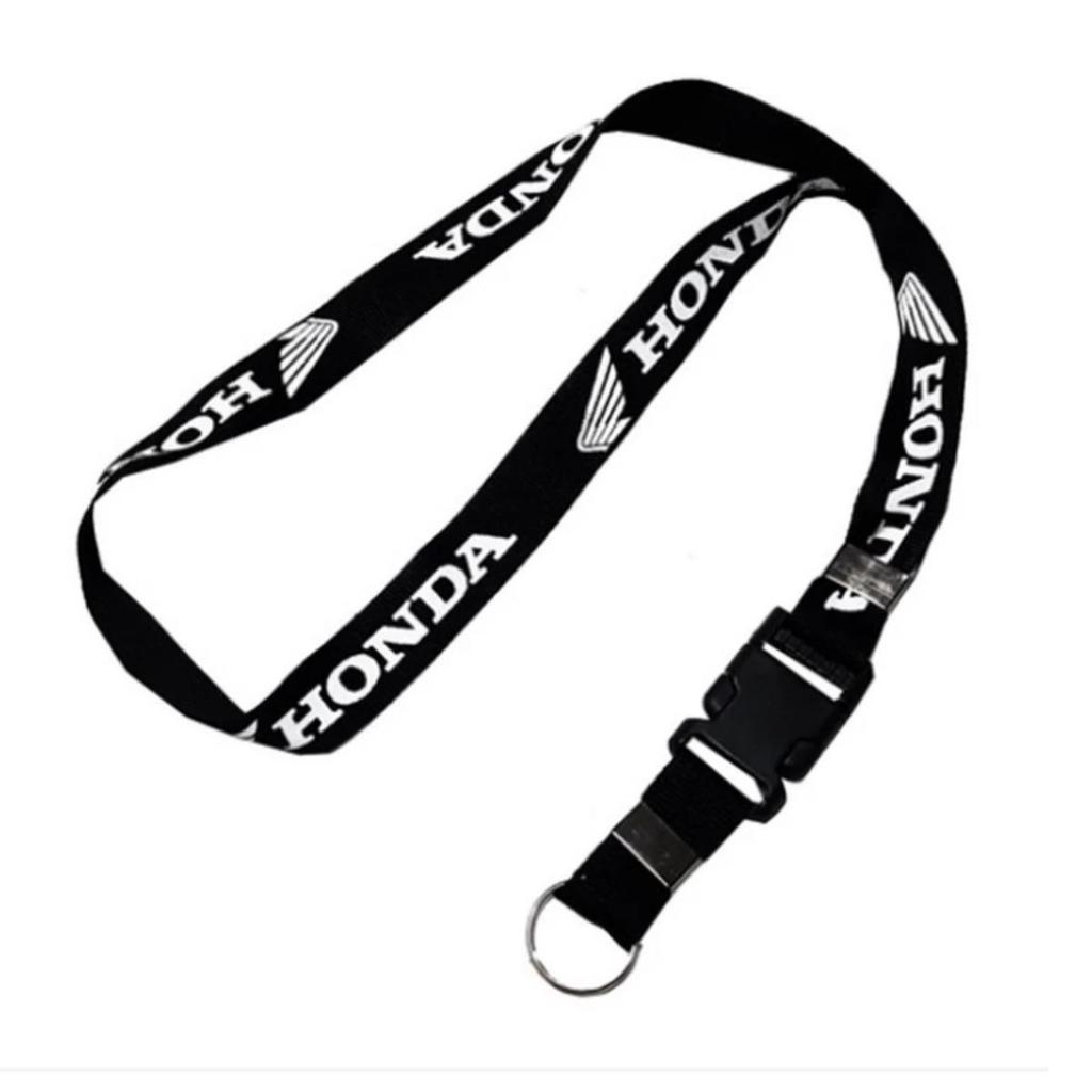 2 Chaveiro Honda Moto Cordão Tirante Pescoço Crachá Fecho Engate Rápido Motoboy Envio Imediato