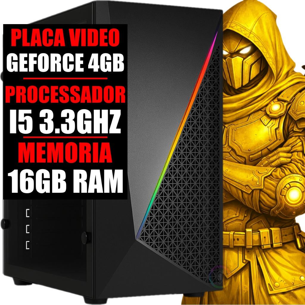 Pc Gamer Nvidia Geforce 4gb, Intel Core I5, 16gb Ram, SSD 480gb — R$ 1.599,49 em Shopee, 54% OFF