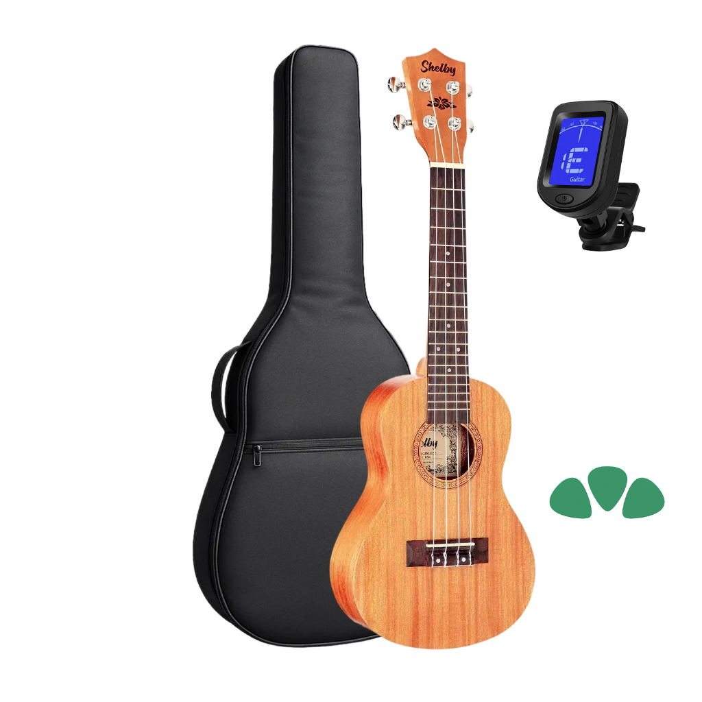 Kit Ukulele Shelby Su23m Concert + Capa +afinador +palhetas