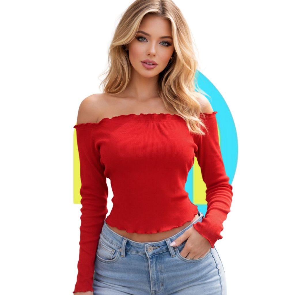 blusa assimetrica lili manga longa ribana premium