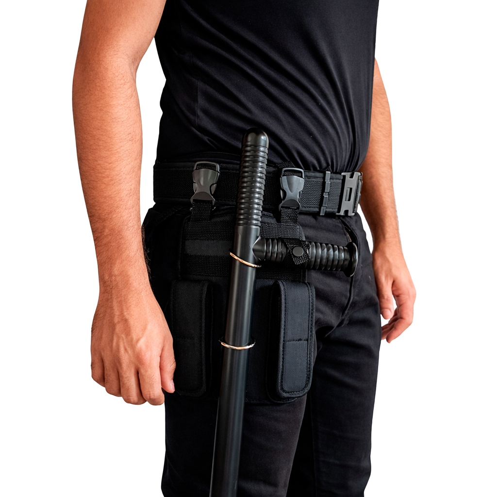 Porta Tonfa de Perna Tático Ajustável Nylon Reforçado Segurança Vigilante