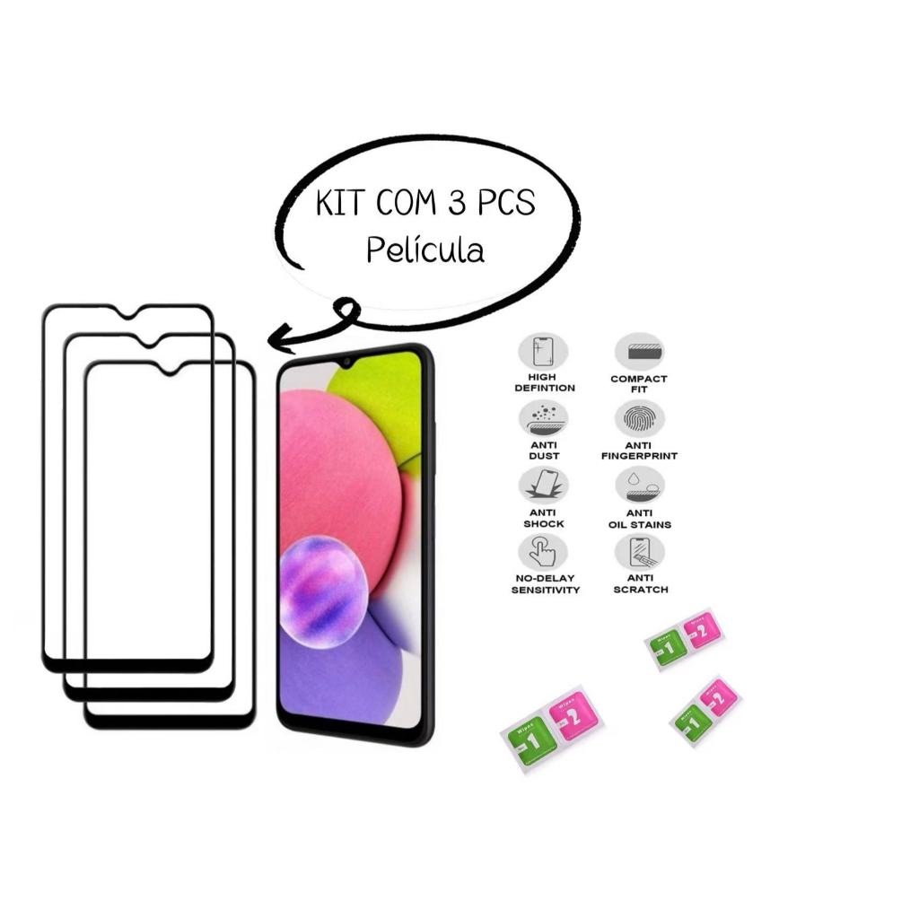 KIT 3 Pcs - Película de vidro 3D 9d Para Motorola G06 em Oferta na Shopee