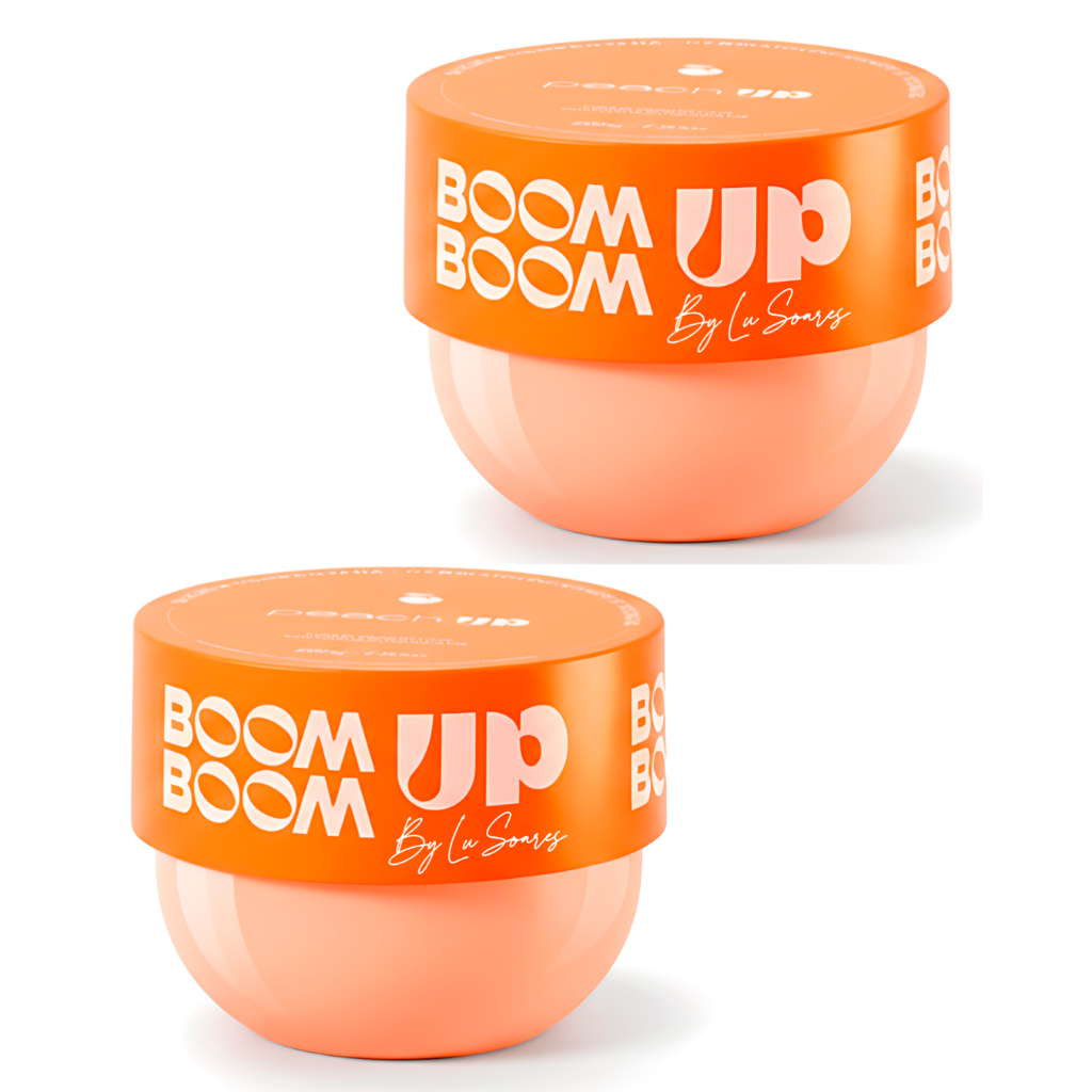 Kit 2x Creme Firmador Corporal Boom Boom UP Anti Celulite Estrias Foliculite Antiacne Bumbum Peach