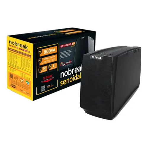 Nobreak UPS Compact Xpro Senoidal 800va Bivolt , 6 tomadas, 4447, Ts Shara
