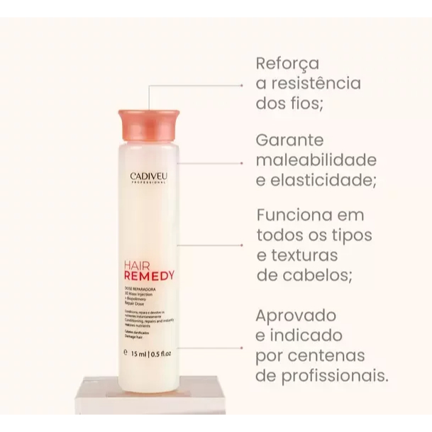 Cadiveu Hair Remedy Dose Reparadora 5 Ampolas 15ml · foto 2