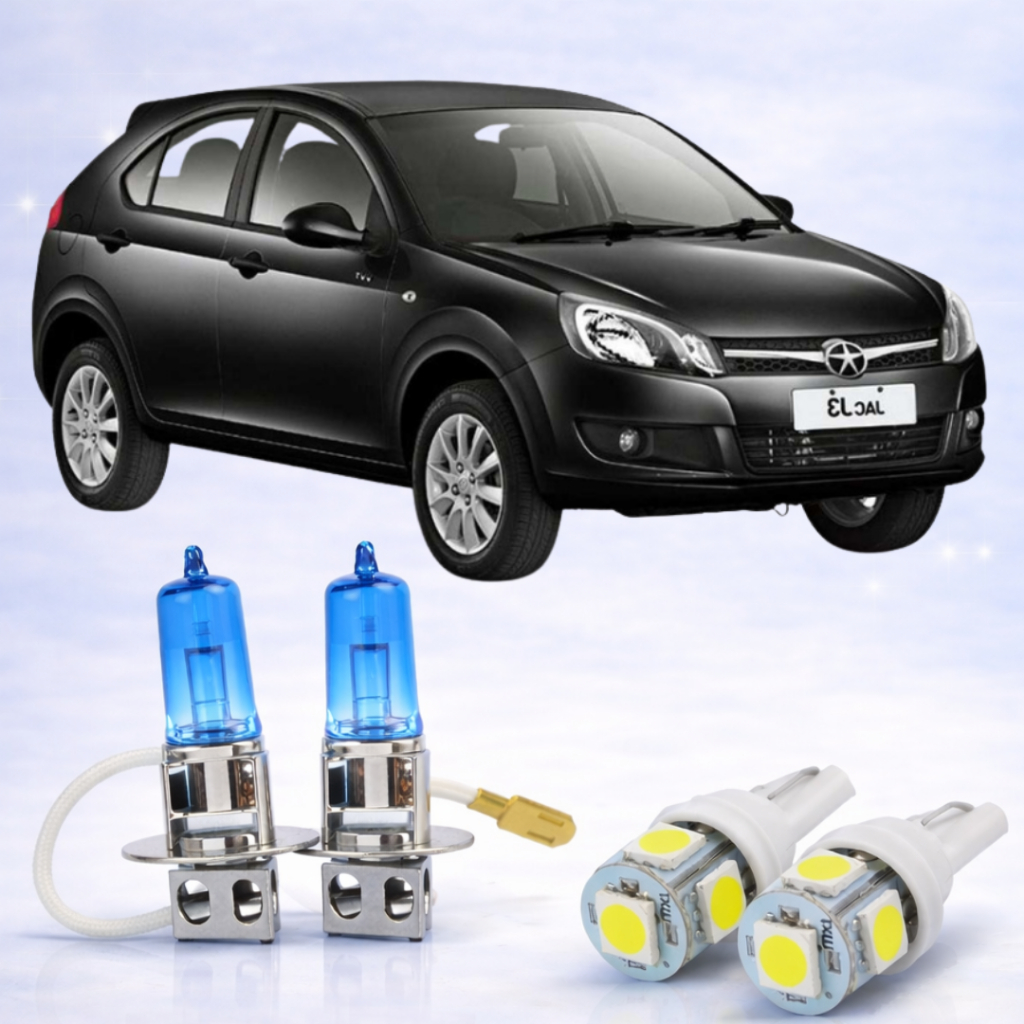 Kit Lâmpada H3 Farol de Milha + Lâmpada LED Super Branca 12V par JAC J3 2009 ATÉ 2016