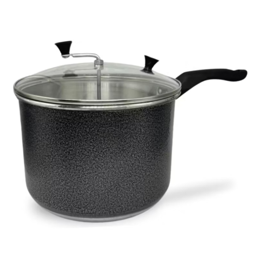 Panela Pipoqueira Tradicional N°20 Alumínio com Tampa de Vidro 4 Litros(Pipoqueira de Aluminio)